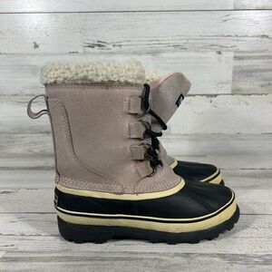 Ozark Trail‎ Womens Griz 09 Black Taupe Lace Up Round Toe Snow Duck Boots Size 6